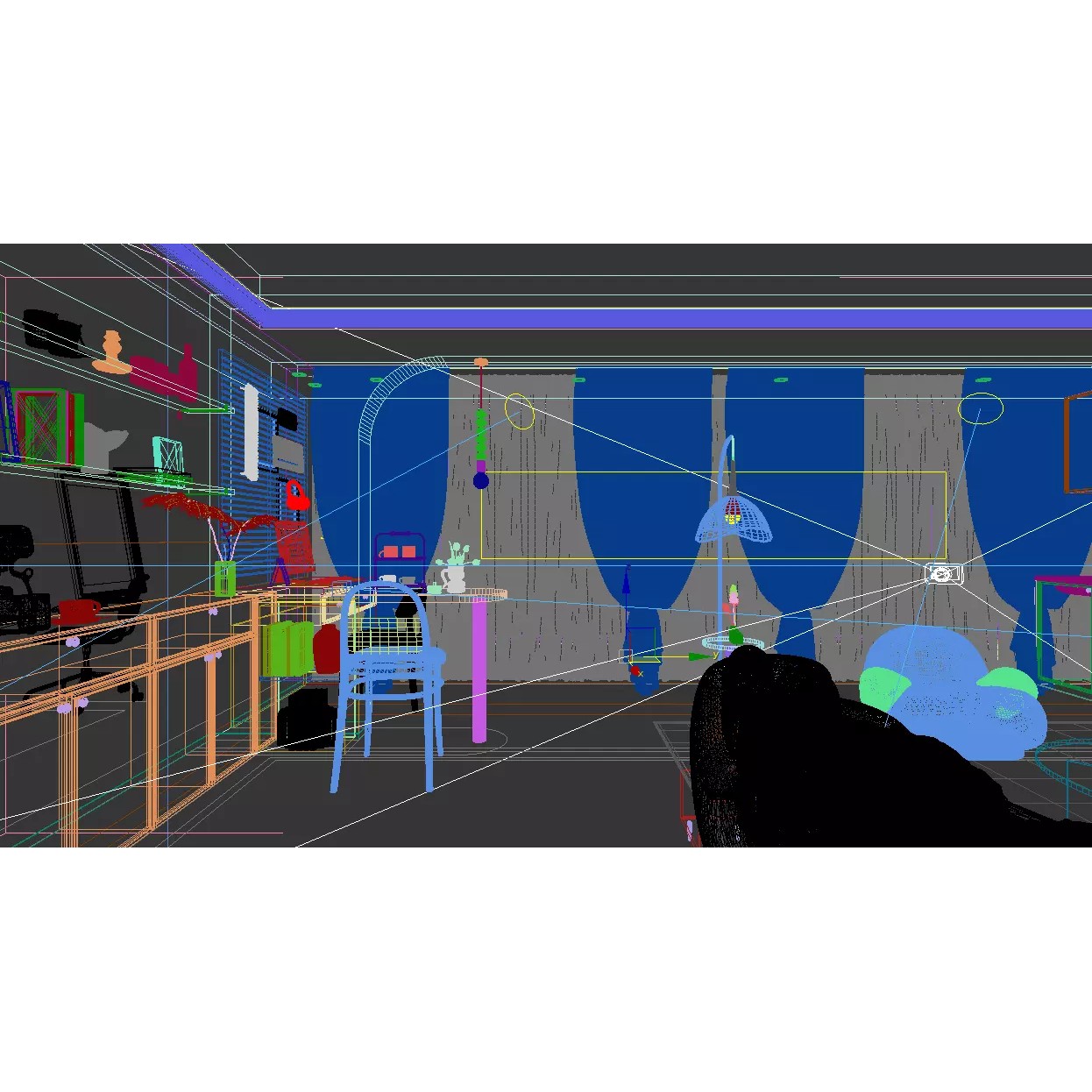 Contemporary Living Room - Game-Ready 3D Model - View 15