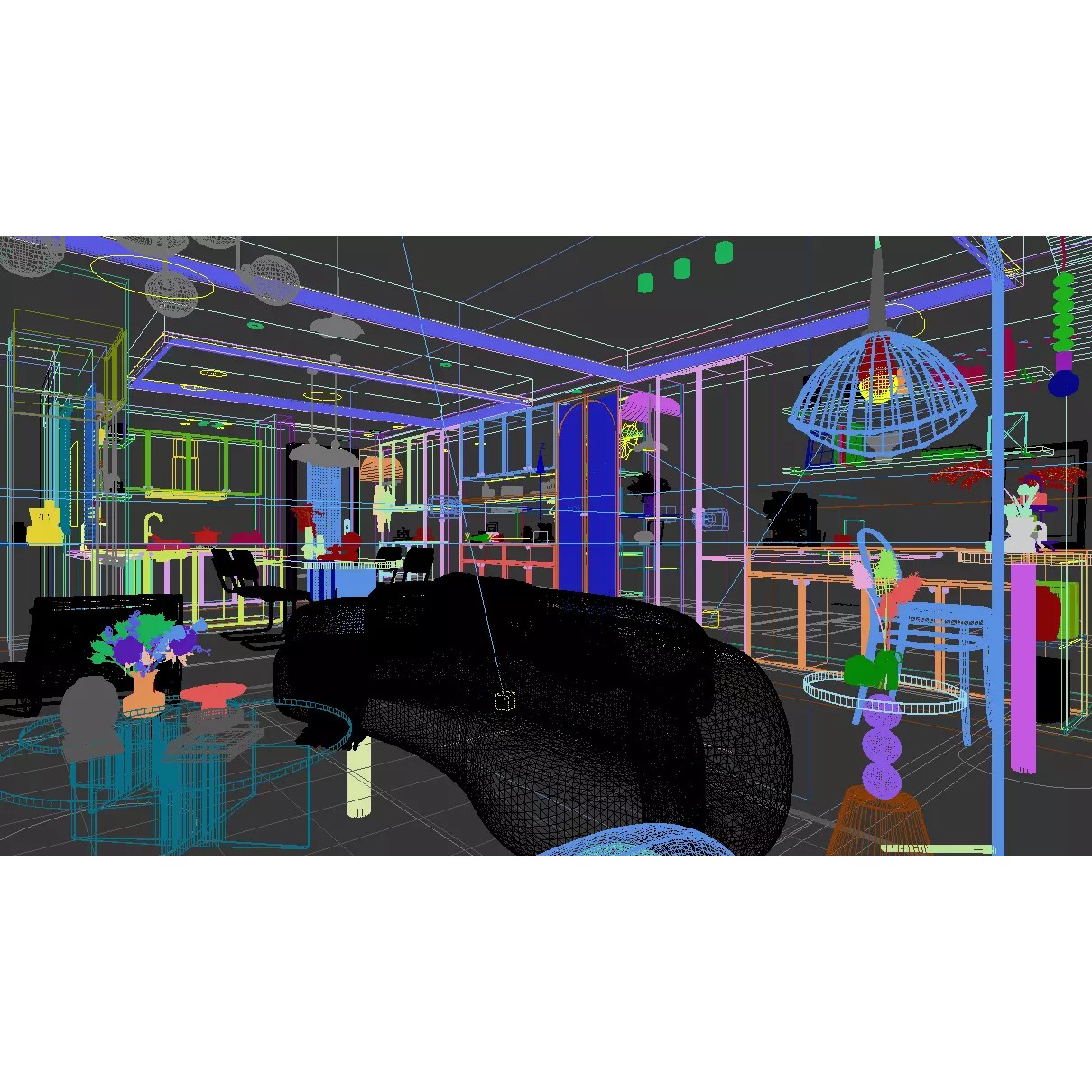 Contemporary Living Room - Game-Ready 3D Model - View 17