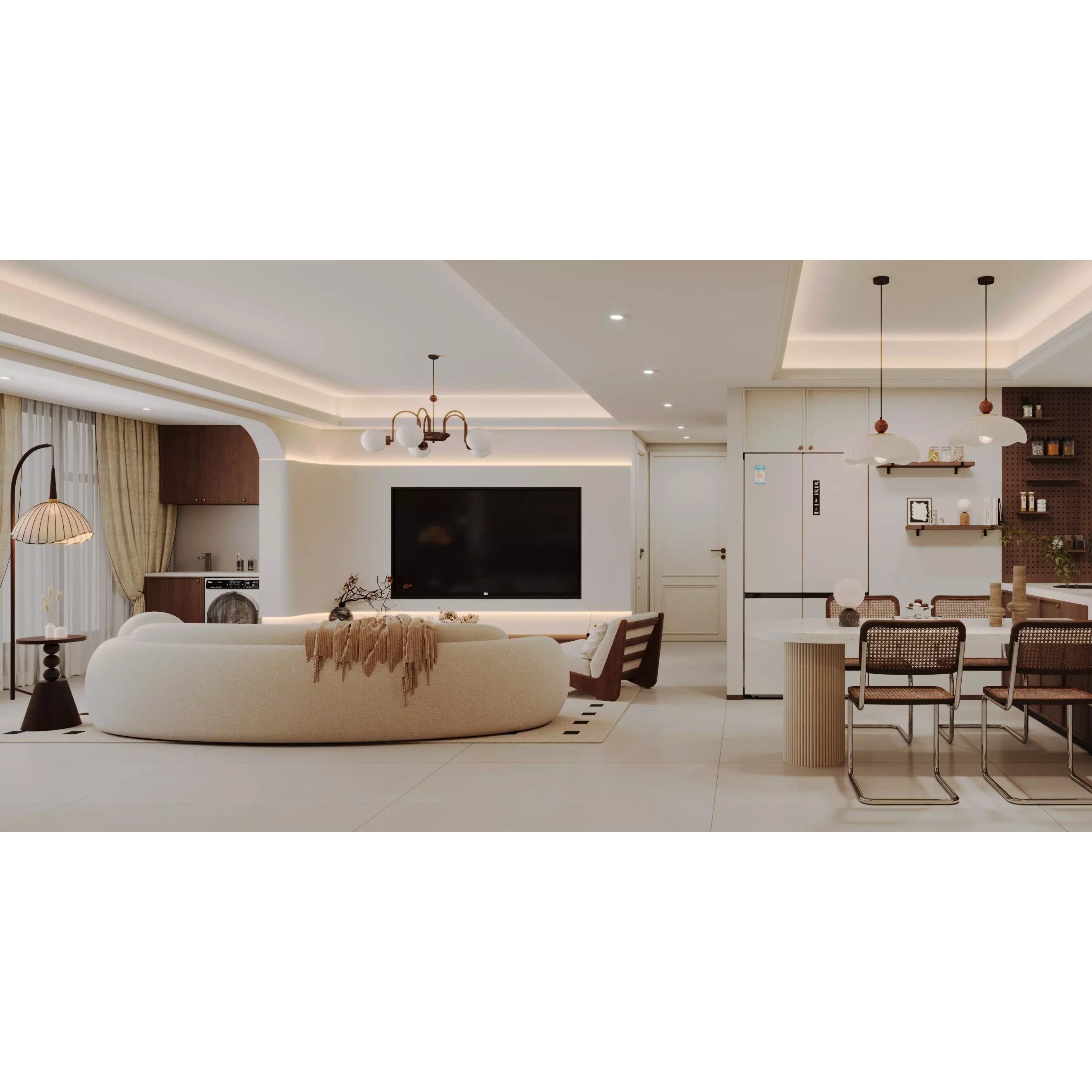 Contemporary Living Room - Game-Ready 3D Model - View 3