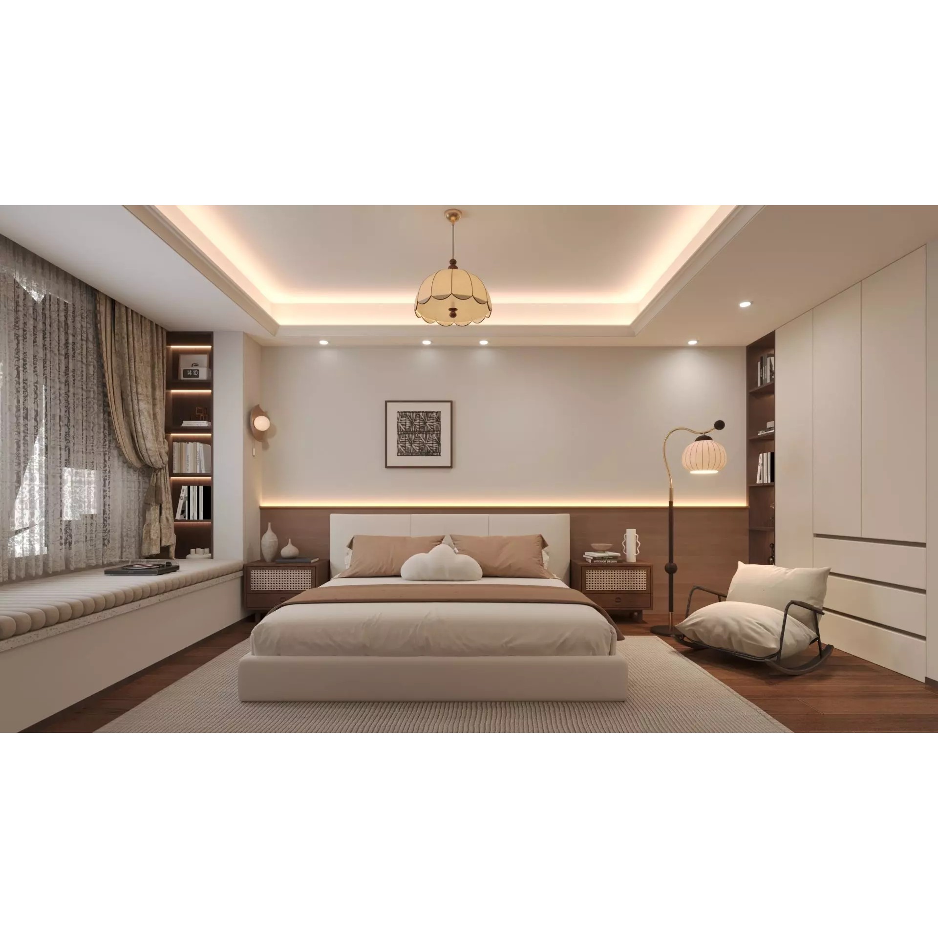 Contemporary Living Room - Game-Ready 3D Model - View 4