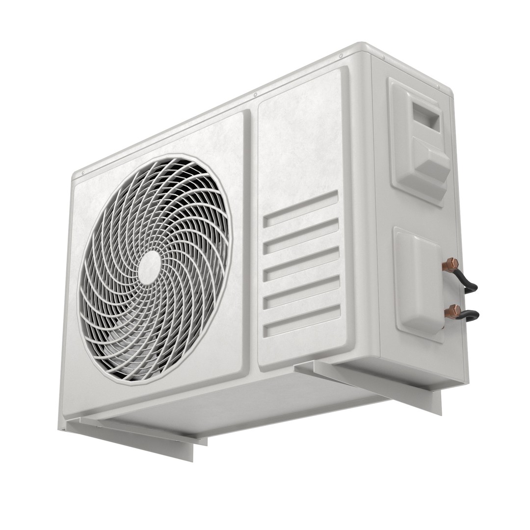 Low Poly Air Conditioner 3D Model – PBR Textures, FBX, OBJ - View 3