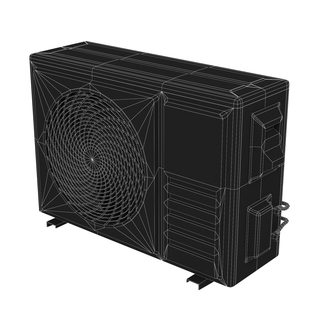 Low Poly Air Conditioner 3D Model – PBR Textures, FBX, OBJ - View 8