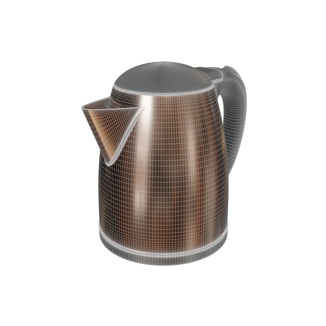 Electric Kettle 3D Model – Realistic PBR Kitchen Gadget, FBX - View 3