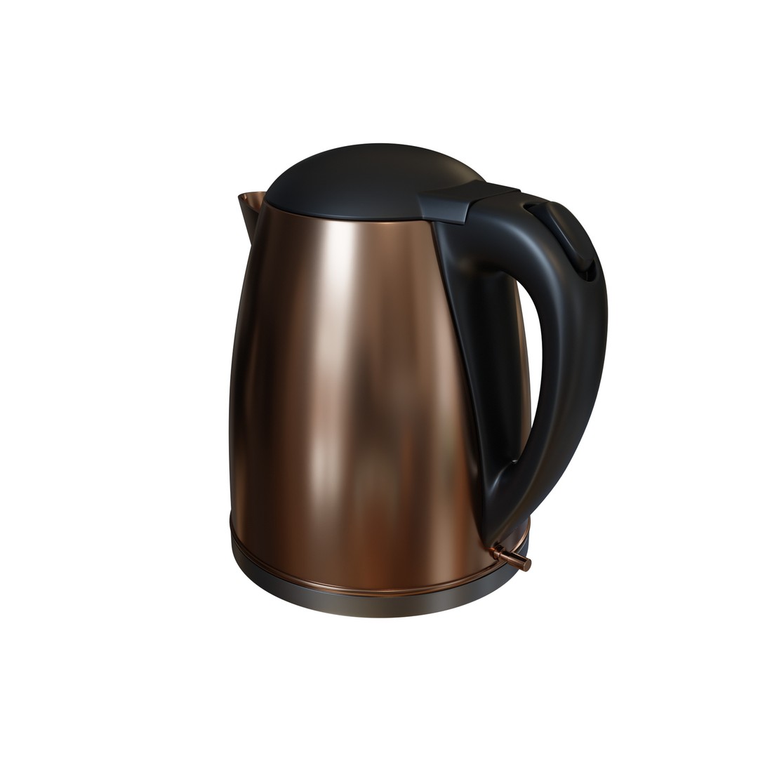 Electric Kettle 3D Model – Realistic PBR Kitchen Gadget, FBX - View 4