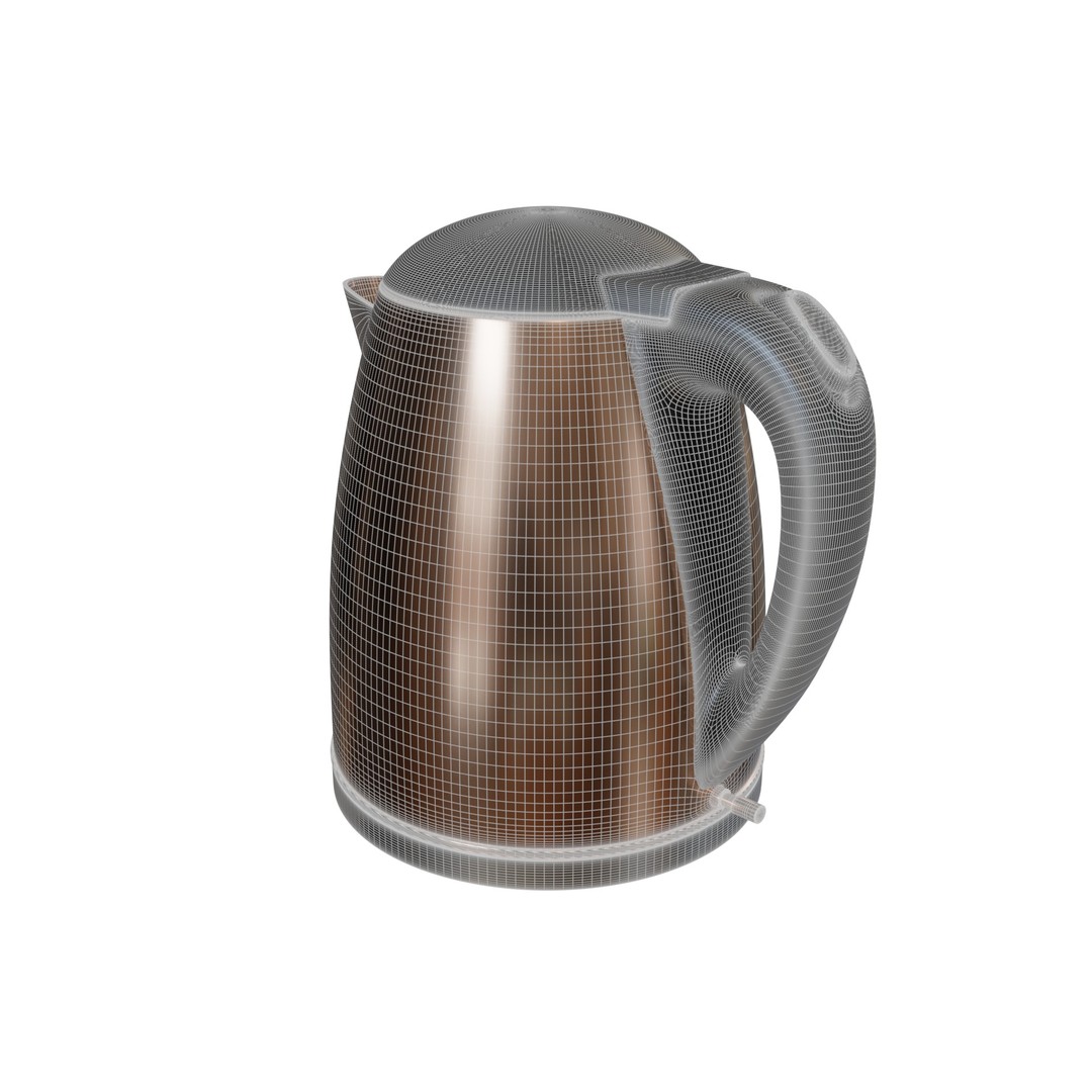 Electric Kettle 3D Model – Realistic PBR Kitchen Gadget, FBX - View 5