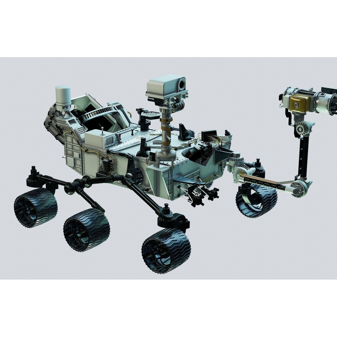 Perseverance Mars Rover 3D Model – High Poly PBR Asset, FBX, OBJ - View 4