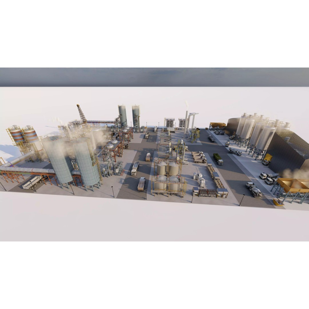 Industrial Factory 3D Model – High Poly Game Asset, FBX, OBJ, PBR - View 13