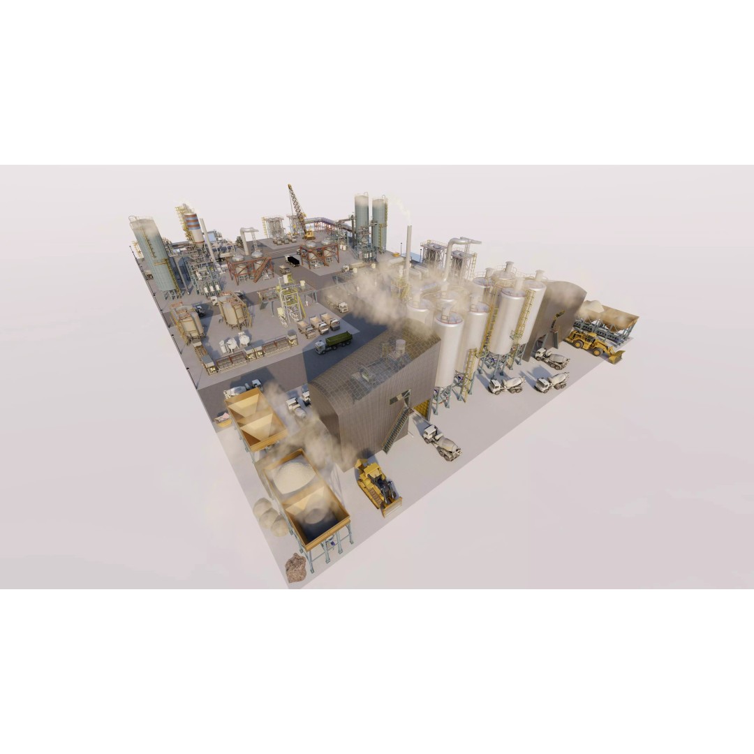 Industrial Factory 3D Model – High Poly Game Asset, FBX, OBJ, PBR - View 14