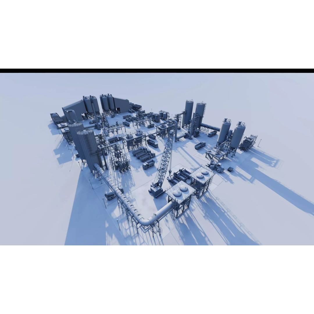 Industrial Factory 3D Model – High Poly Game Asset, FBX, OBJ, PBR - View 15