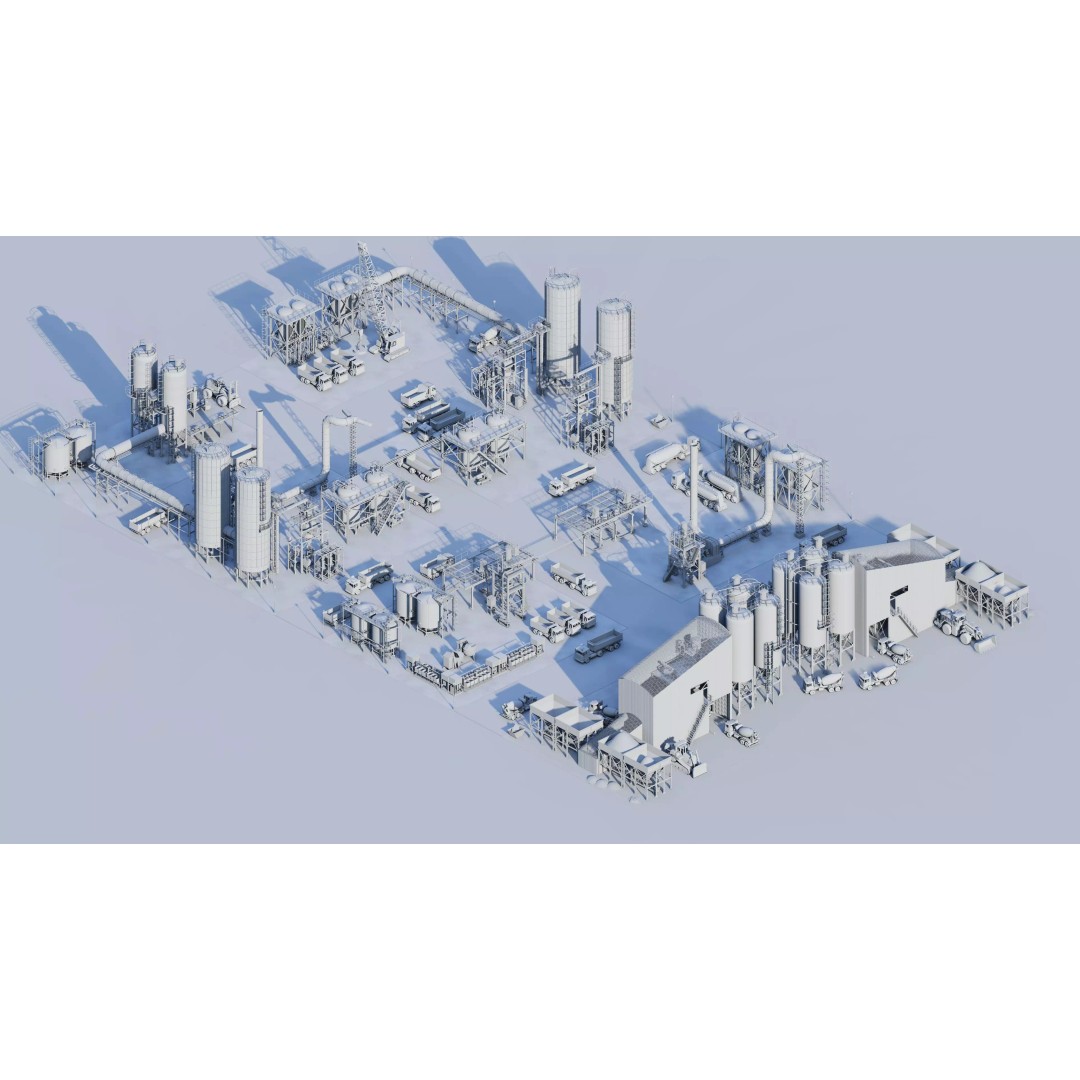 Industrial Factory 3D Model – High Poly Game Asset, FBX, OBJ, PBR - View 17