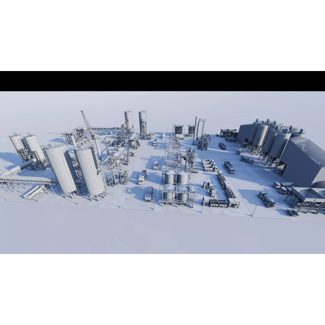 Industrial Factory 3D Model – High Poly Game Asset, FBX, OBJ, PBR - View 20
