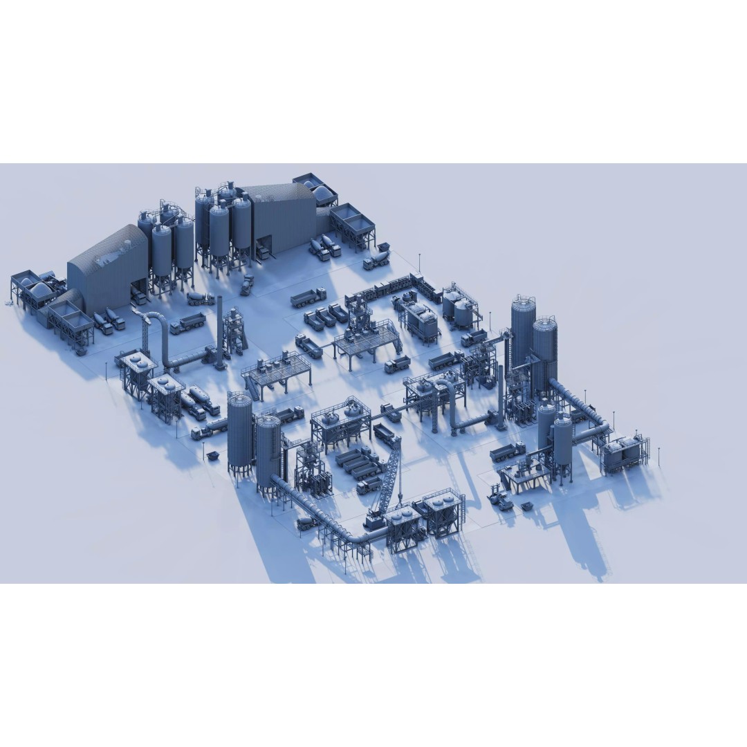 Industrial Factory 3D Model – High Poly Game Asset, FBX, OBJ, PBR - View 26