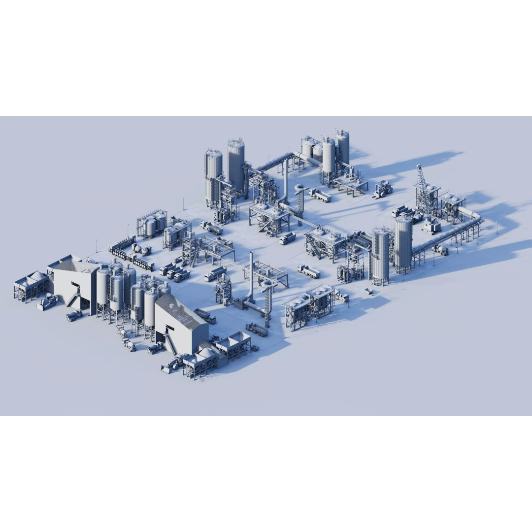 Industrial Factory 3D Model – High Poly Game Asset, FBX, OBJ, PBR - View 27
