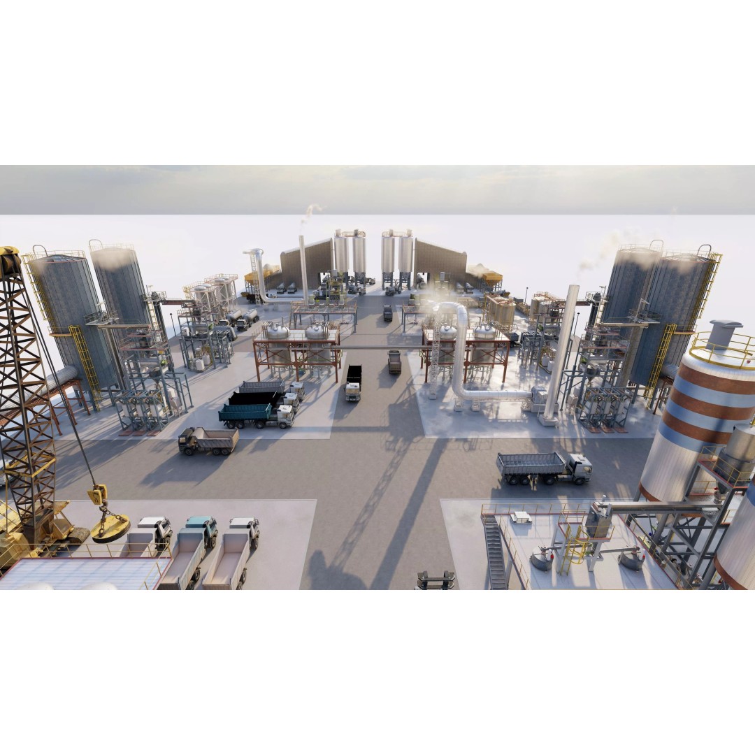 Industrial Factory 3D Model – High Poly Game Asset, FBX, OBJ, PBR - View 3