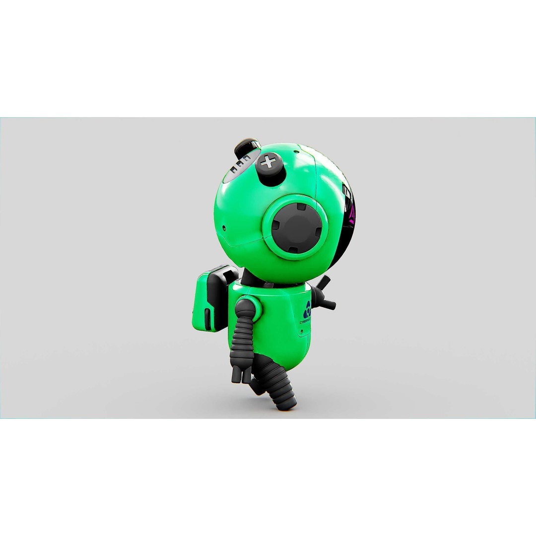 Toon Bot Echo 3D Model – Rigged Character for Unreal Engine & Unity - View 11