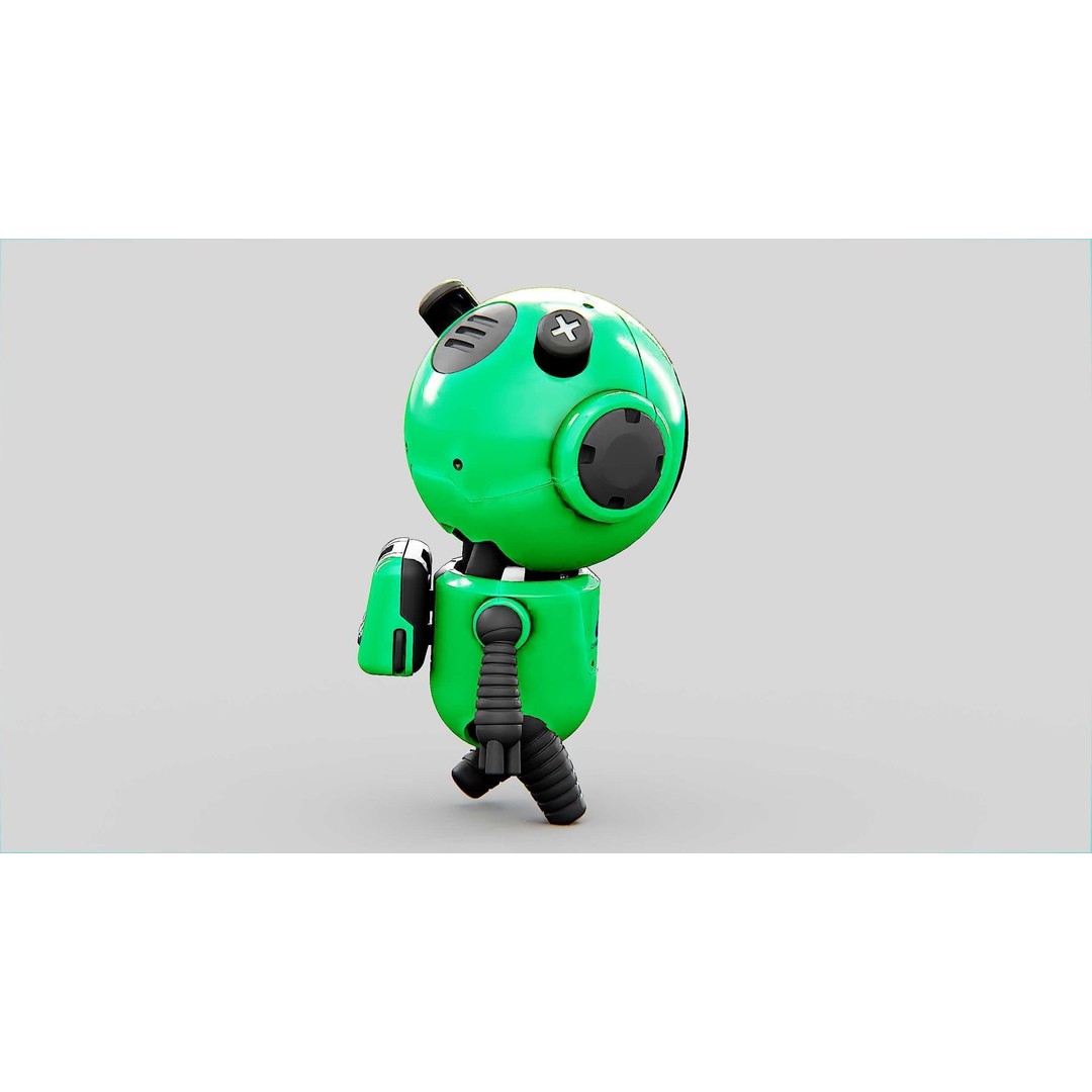Toon Bot Echo 3D Model – Rigged Character for Unreal Engine & Unity - View 12