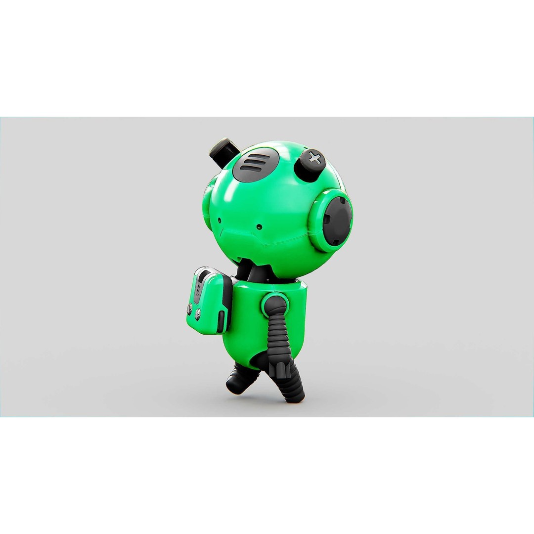 Toon Bot Echo 3D Model – Rigged Character for Unreal Engine & Unity - View 13