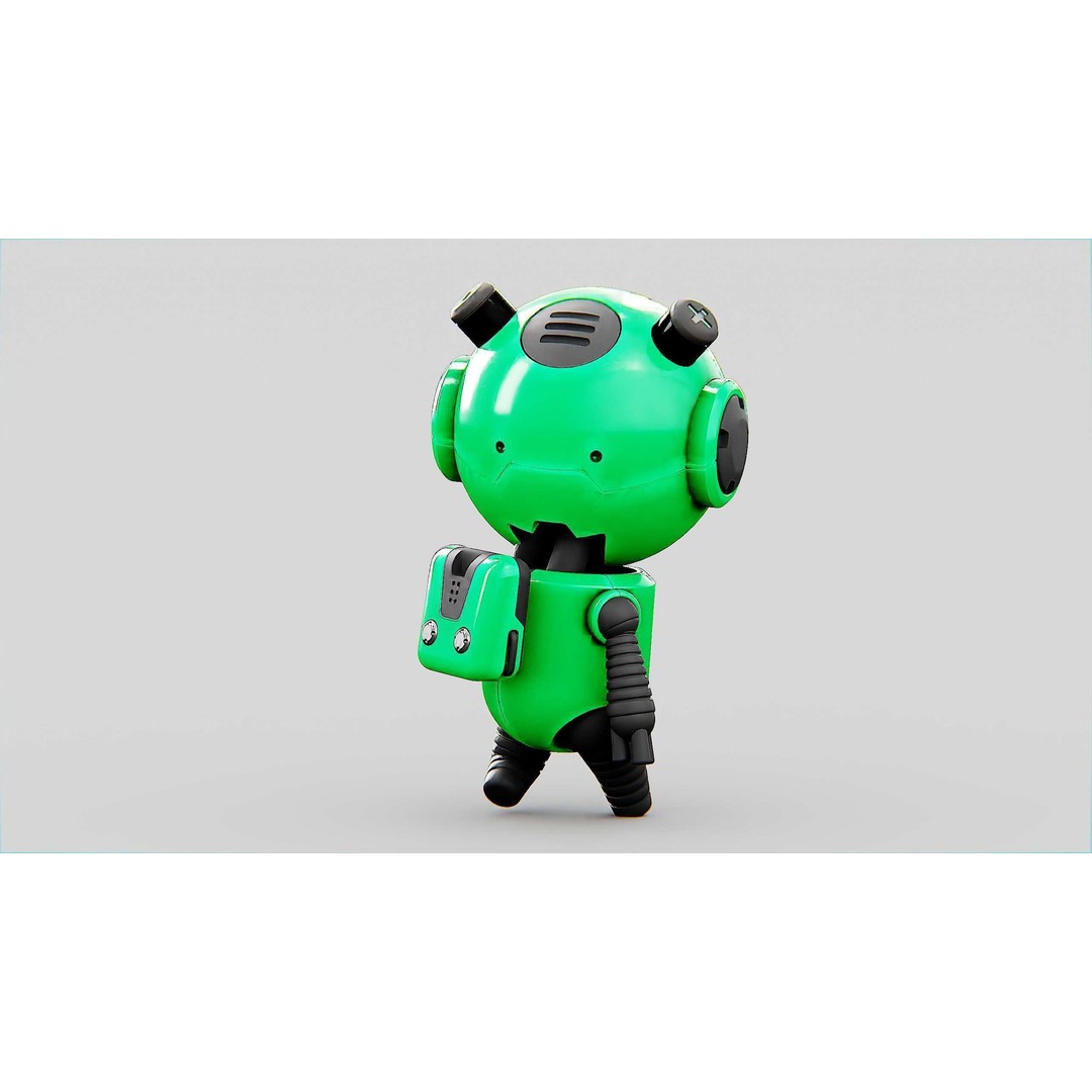 Toon Bot Echo 3D Model – Rigged Character for Unreal Engine & Unity - View 14