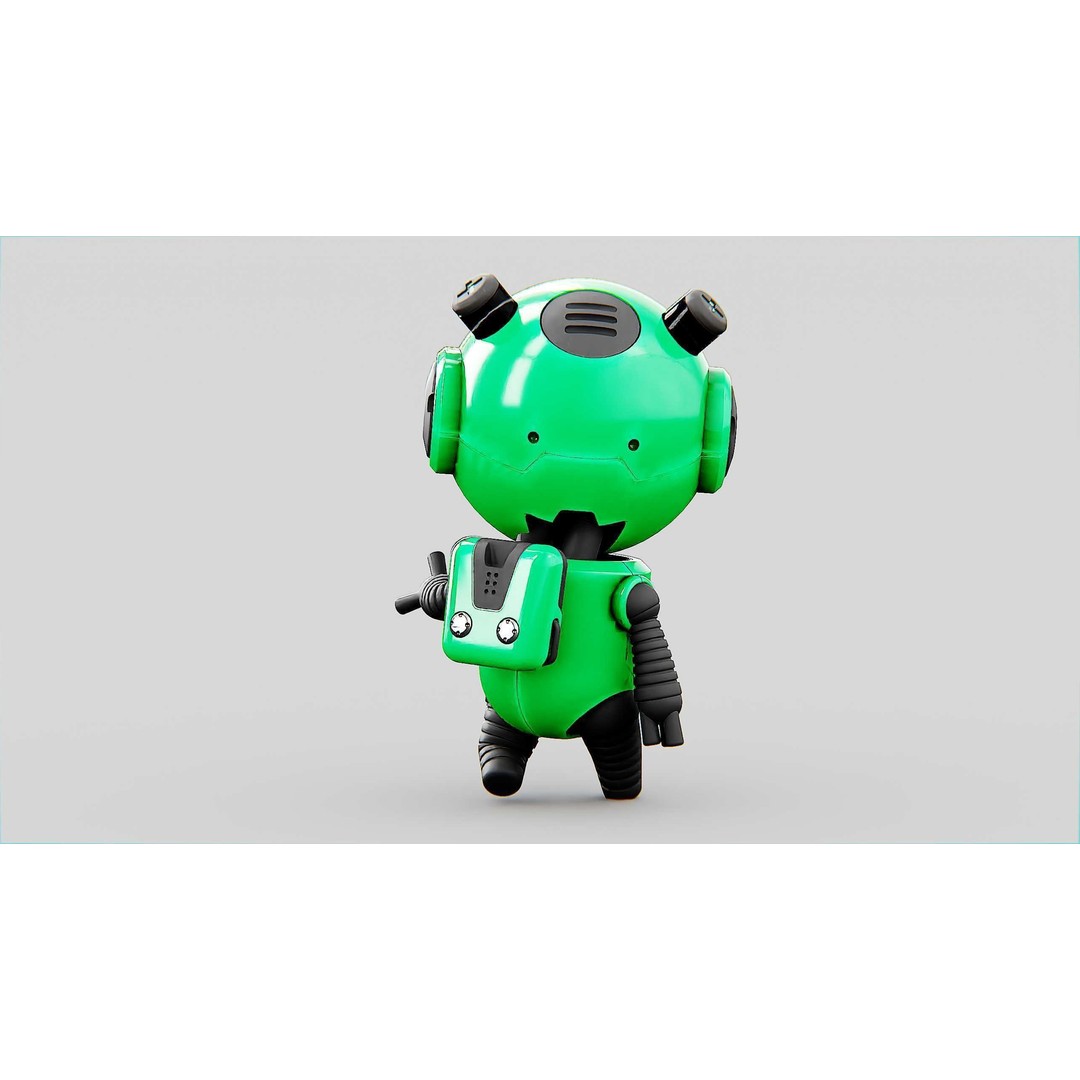 Toon Bot Echo 3D Model – Rigged Character for Unreal Engine & Unity - View 15