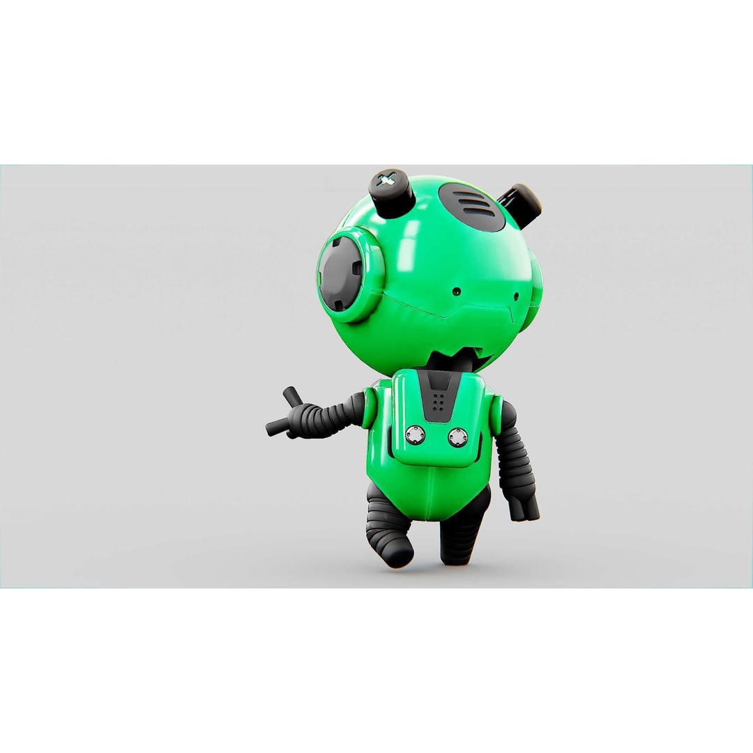 Toon Bot Echo 3D Model – Rigged Character for Unreal Engine & Unity - View 16