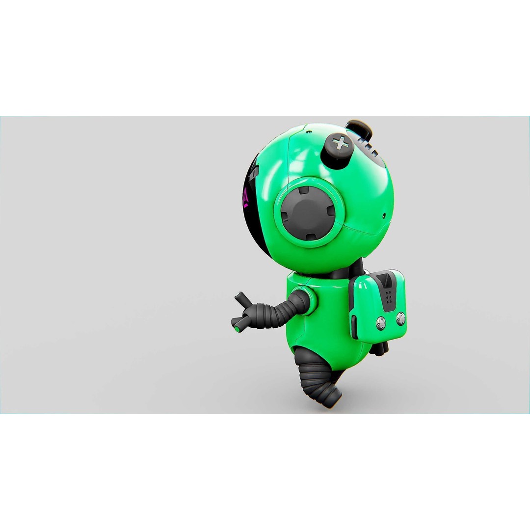 Toon Bot Echo 3D Model – Rigged Character for Unreal Engine & Unity - View 17