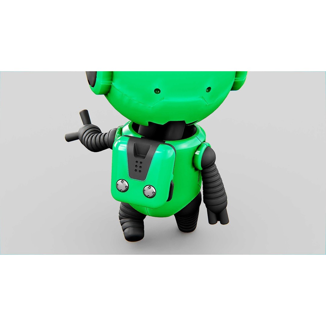 Toon Bot Echo 3D Model – Rigged Character for Unreal Engine & Unity - View 21