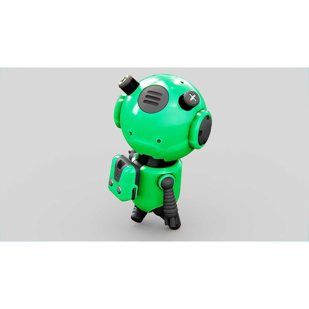 Toon Bot Echo 3D Model – Rigged Character for Unreal Engine & Unity - View 24