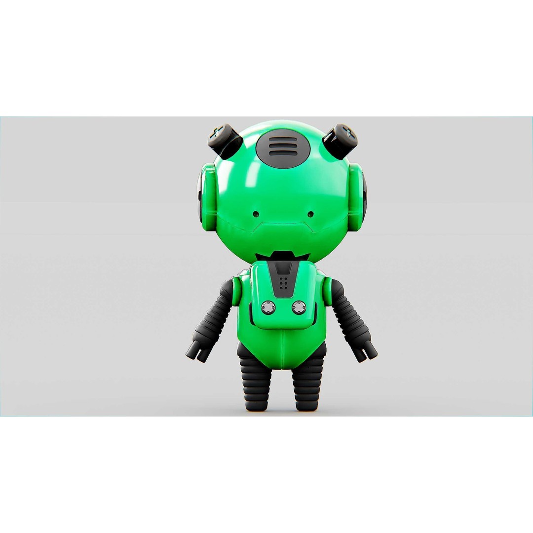 Toon Bot Echo 3D Model – Rigged Character for Unreal Engine & Unity - View 26