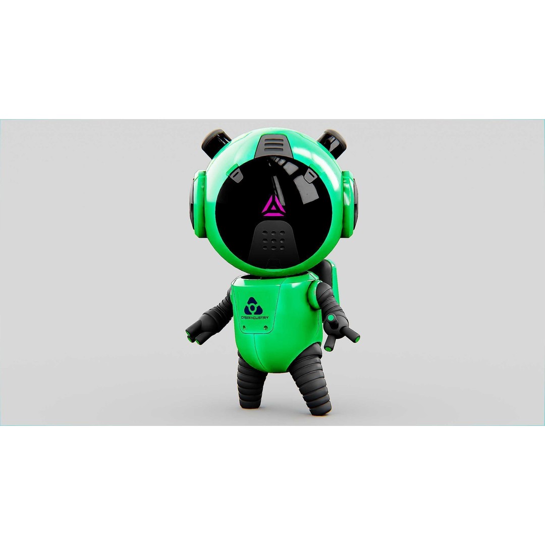 Toon Bot Echo 3D Model – Rigged Character for Unreal Engine & Unity - View 27