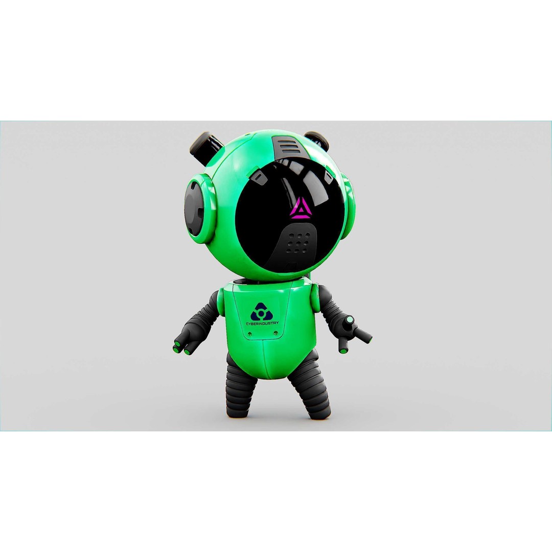Toon Bot Echo 3D Model – Rigged Character for Unreal Engine & Unity - View 28