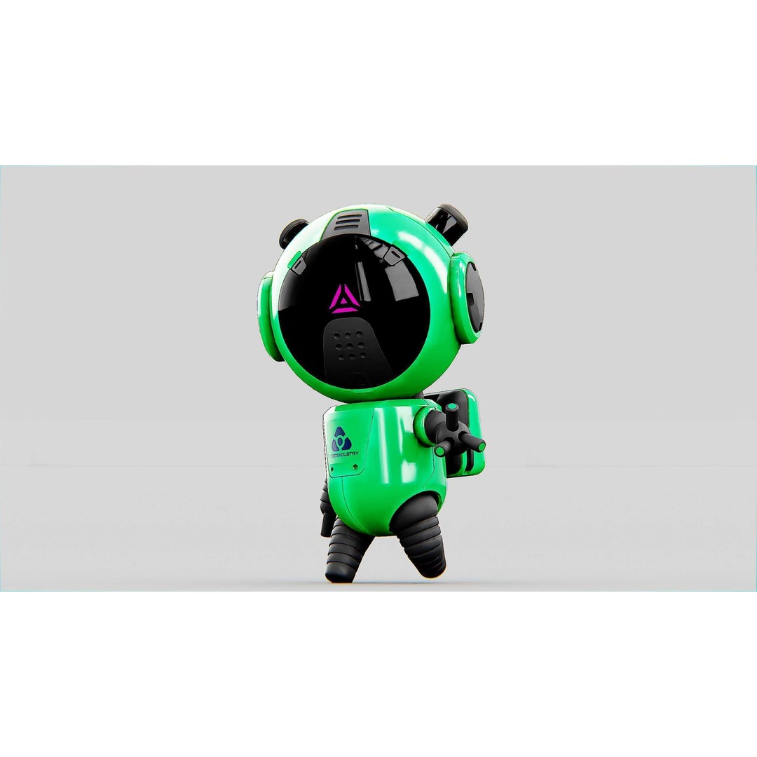 Toon Bot Echo 3D Model – Rigged Character for Unreal Engine & Unity - View 3