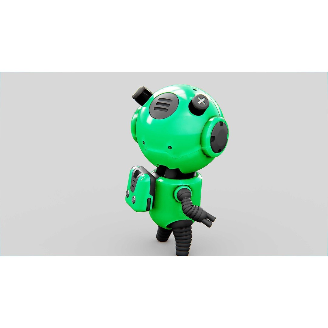Toon Bot Echo 3D Model – Rigged Character for Unreal Engine & Unity - View 30