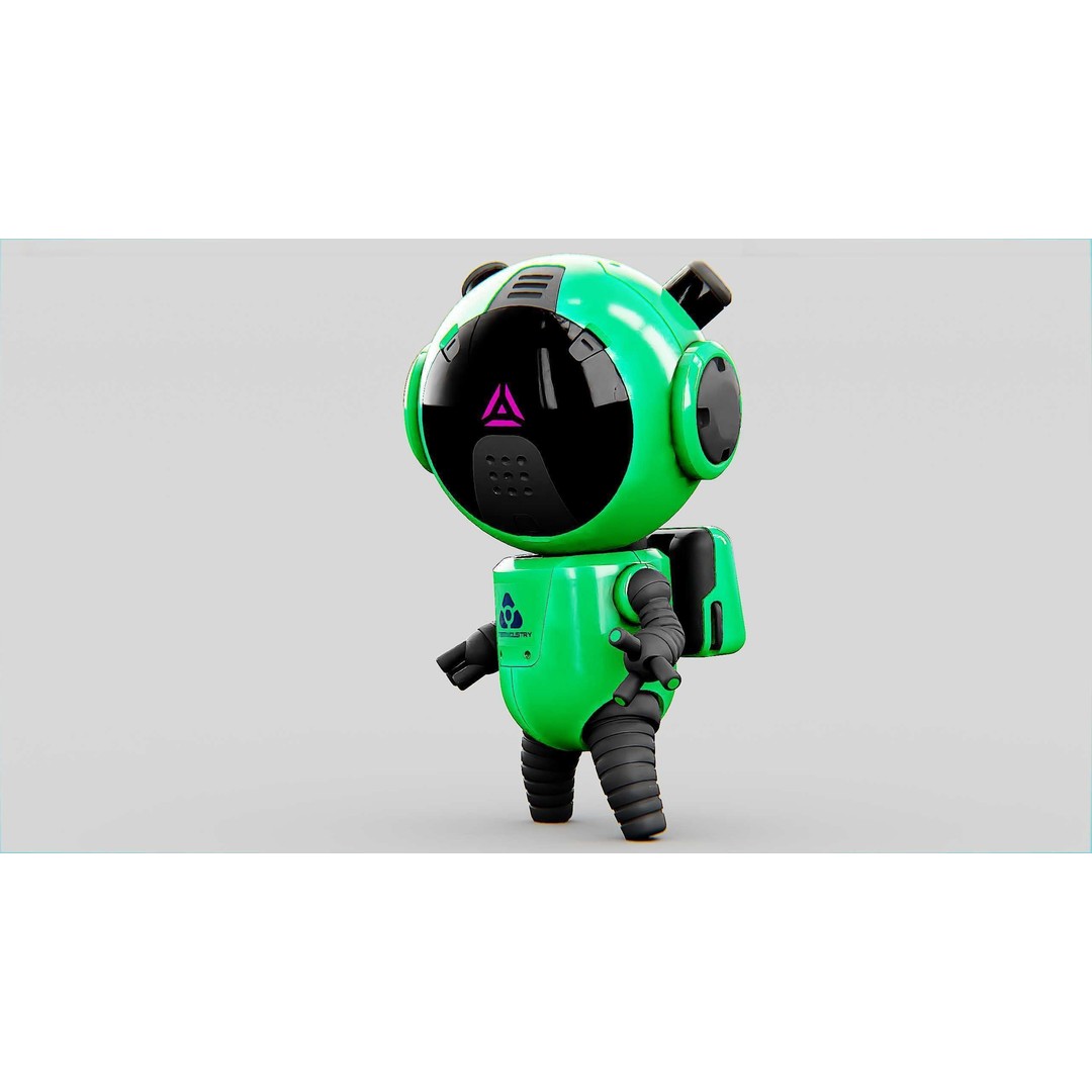 Toon Bot Echo 3D Model – Rigged Character for Unreal Engine & Unity - View 32