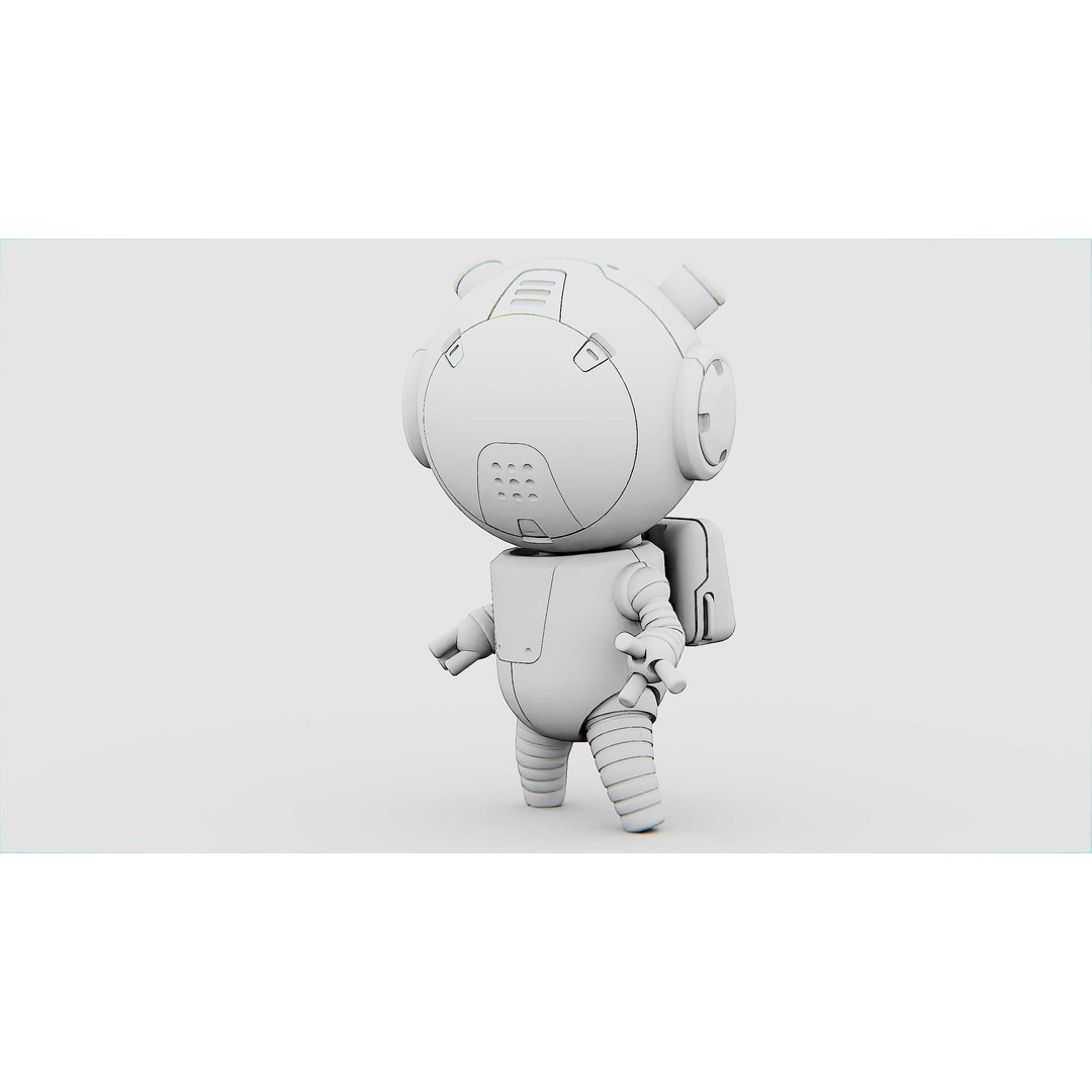 Toon Bot Echo 3D Model – Rigged Character for Unreal Engine & Unity - View 33