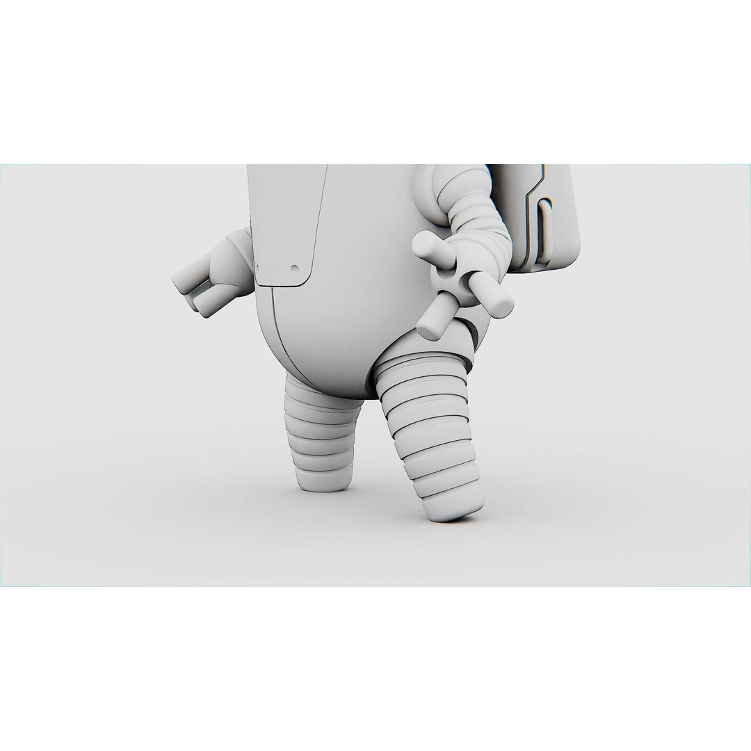 Toon Bot Echo 3D Model – Rigged Character for Unreal Engine & Unity - View 35