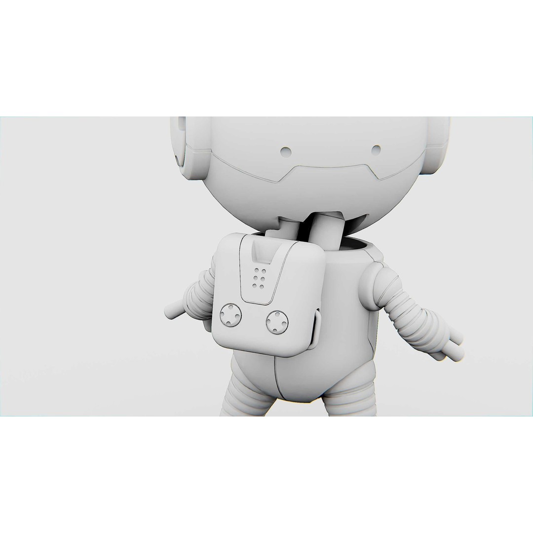 Toon Bot Echo 3D Model – Rigged Character for Unreal Engine & Unity - View 36