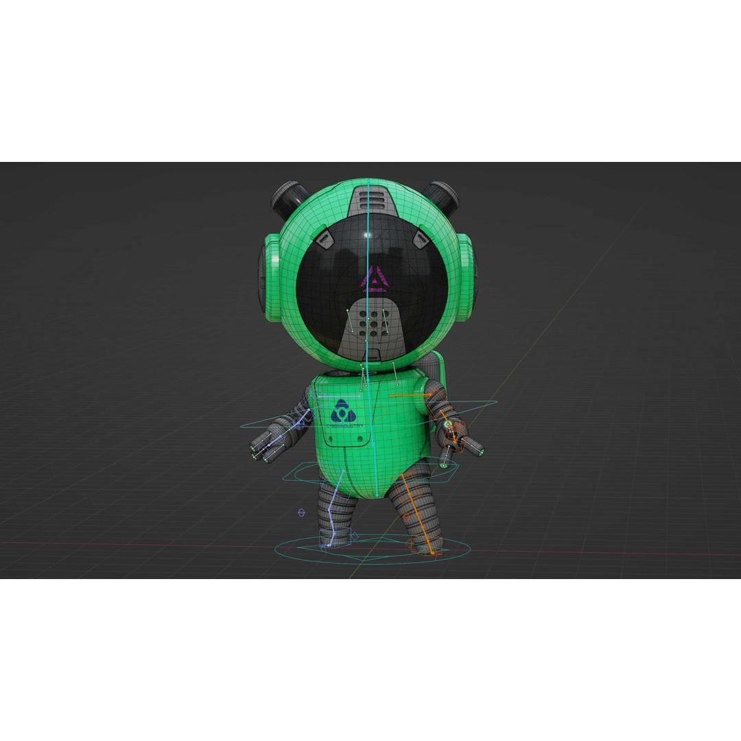 Toon Bot Echo 3D Model – Rigged Character for Unreal Engine & Unity - View 38