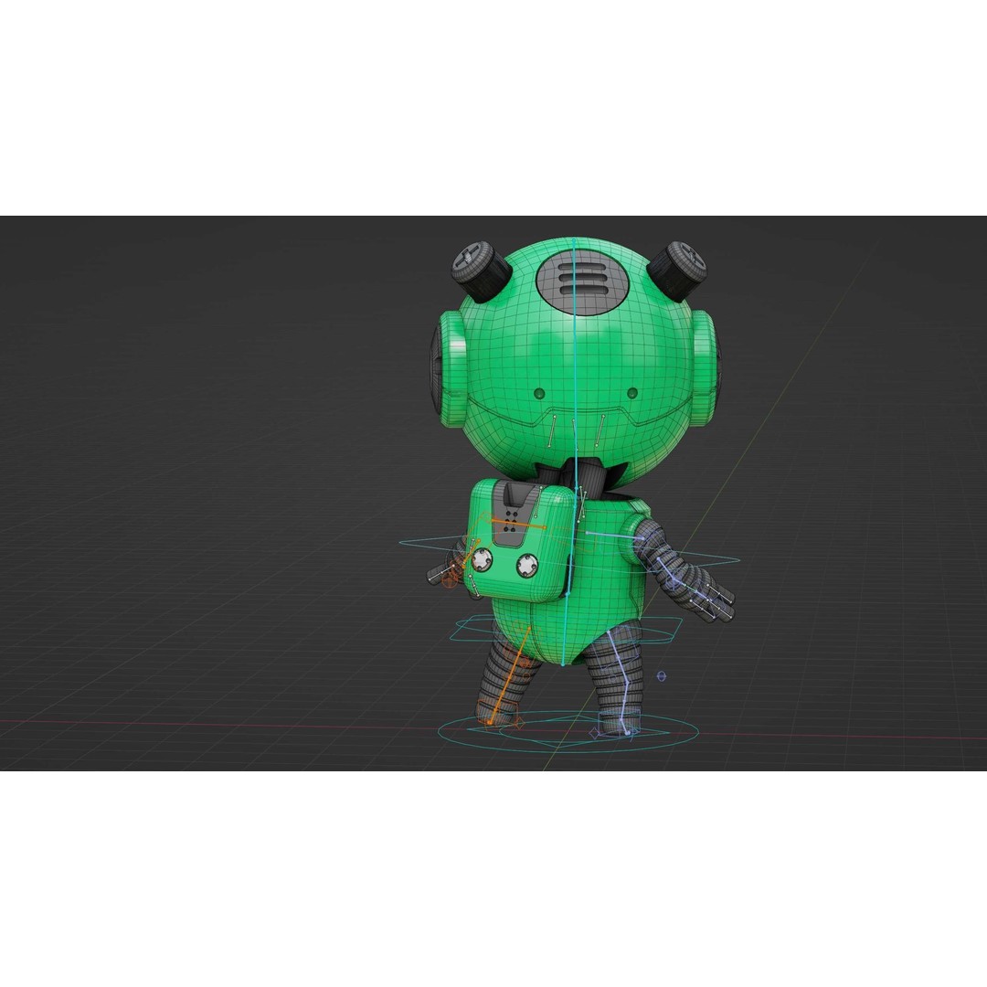 Toon Bot Echo 3D Model – Rigged Character for Unreal Engine & Unity - View 39