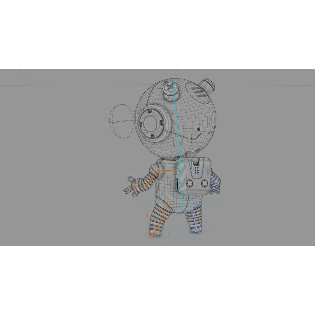 Toon Bot Echo 3D Model – Rigged Character for Unreal Engine & Unity - View 42