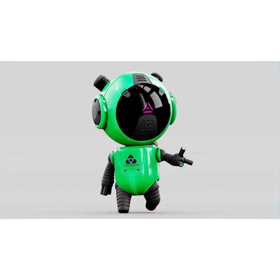 Toon Bot Echo 3D Model – Rigged Character for Unreal Engine & Unity - View 6