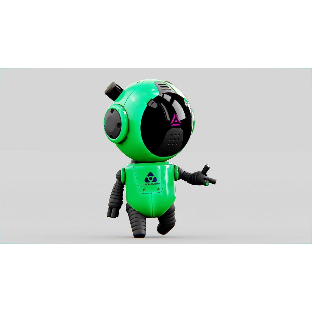 Toon Bot Echo 3D Model – Rigged Character for Unreal Engine & Unity - View 7
