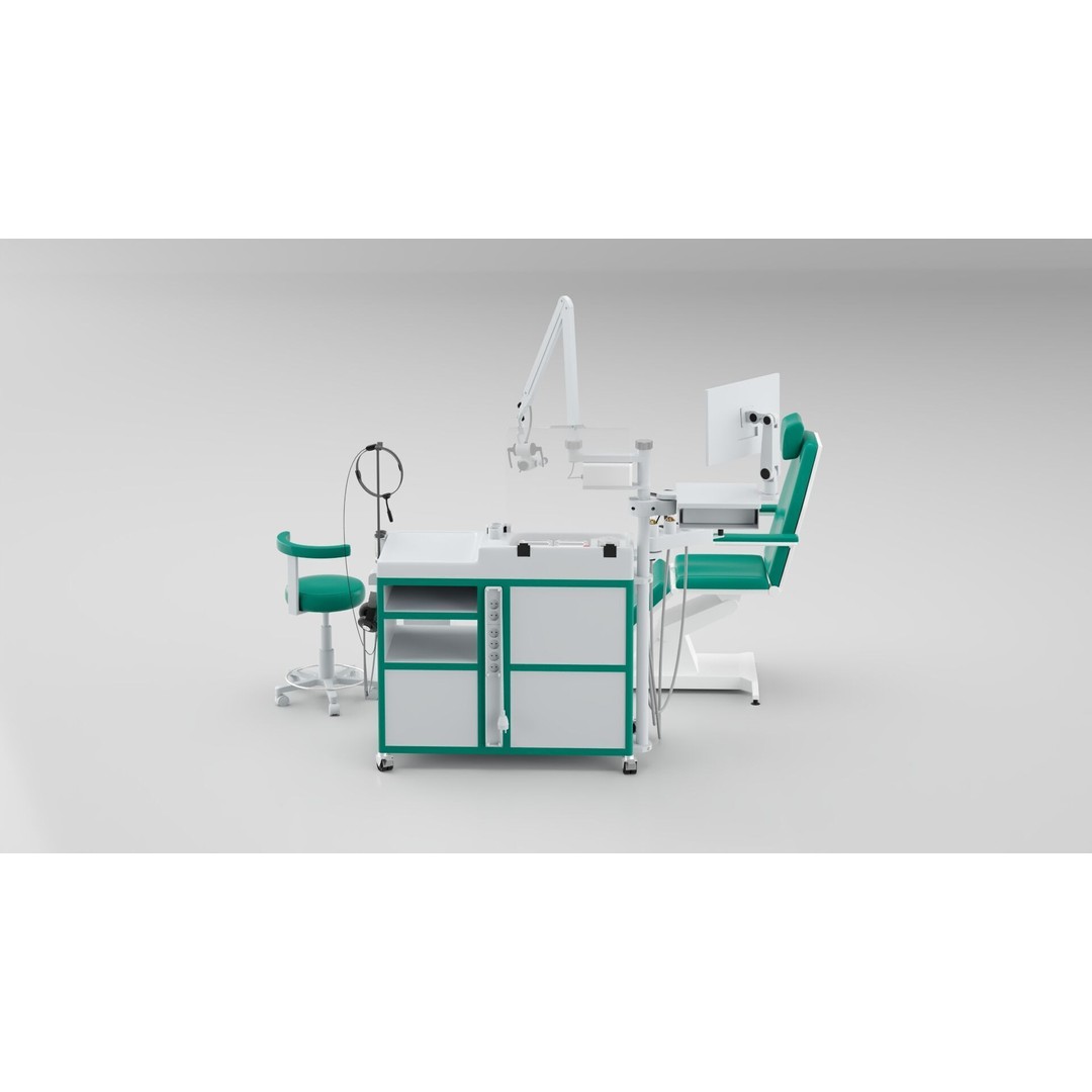 Dentists Workplace 3D Model – Modern Office Interior with PBR Textures - View 11