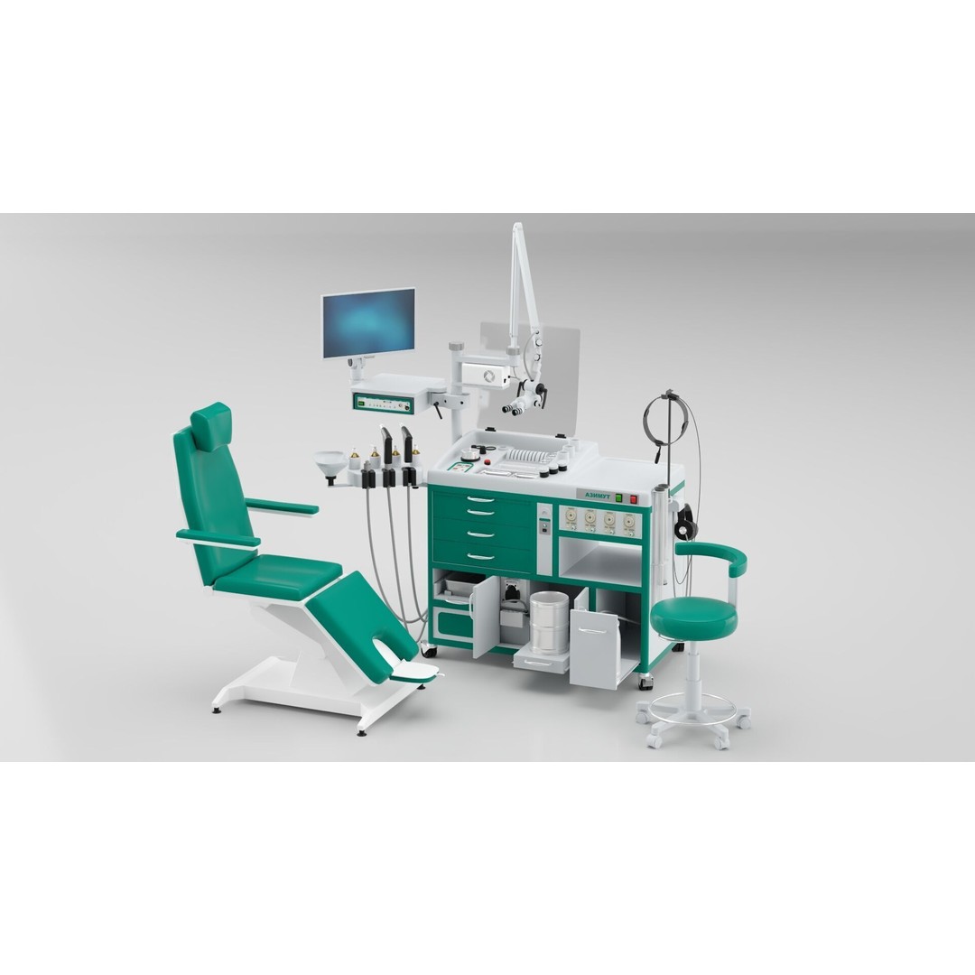 Dentists Workplace 3D Model – Modern Office Interior with PBR Textures - View 6