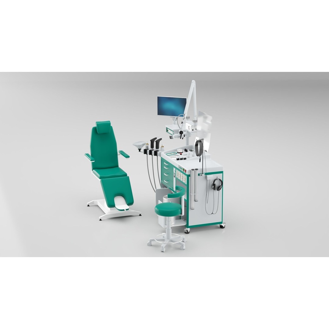 Dentists Workplace 3D Model – Modern Office Interior with PBR Textures - View 8