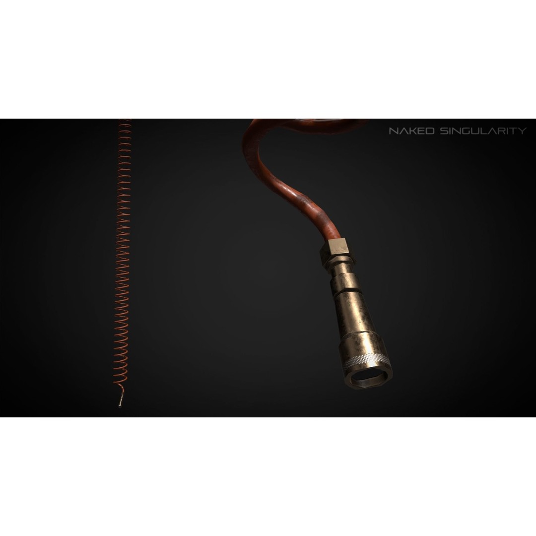 Air Pipe 3D Model – Low Poly PBR Laboratory Equipment, FBX - View 3