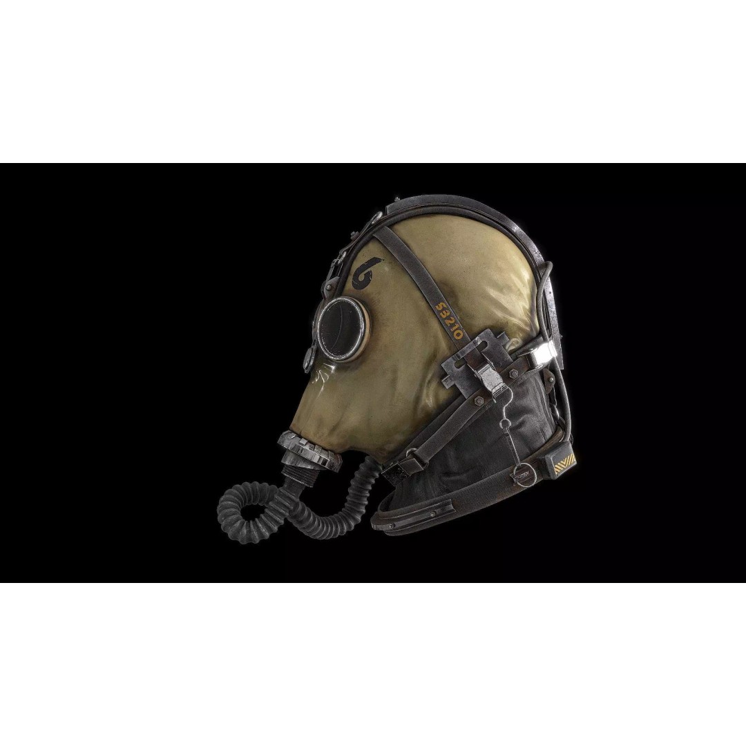 Postapocalyptic Gas Mask 3D Model – Low Poly PBR Game Asset, FBX - View 17