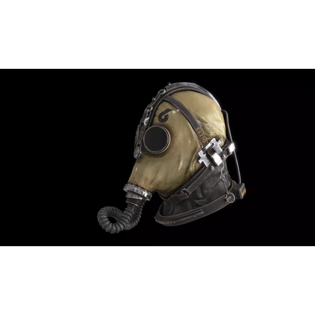 Postapocalyptic Gas Mask 3D Model – Low Poly PBR Game Asset, FBX - View 18