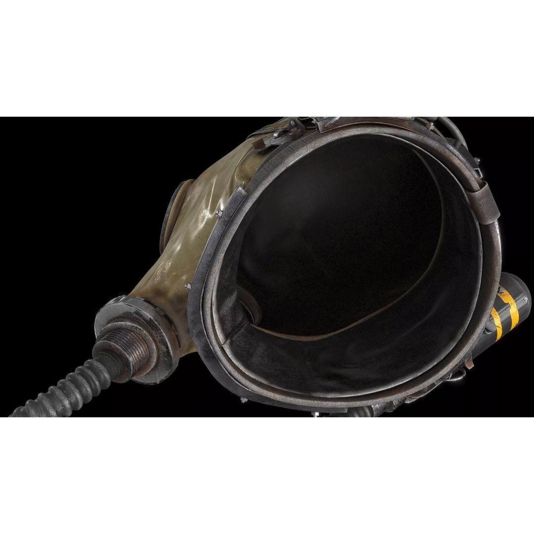 Postapocalyptic Gas Mask 3D Model – Low Poly PBR Game Asset, FBX - View 8