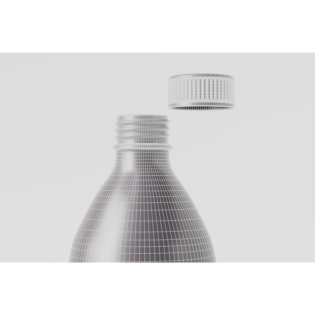 Amber Glass Cosmetic Packaging Bottle 3D Model – Low Poly, FBX, OBJ - View 9