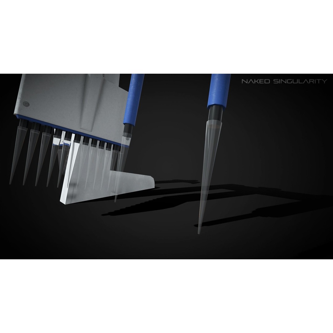 Micropipette 3D Model – Low Poly Laboratory Asset, FBX, PBR - View 6